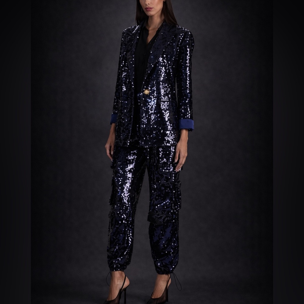 Function & Fringe Edit | Alice + Olivia Sequin Blazer Oversized